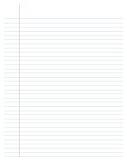 Medium ruled lined paper with margin preview
