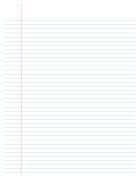 Narrow ruled lined paper with margin preview