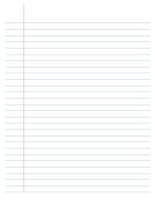 Wide ruled lined paper with margin preview