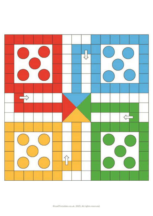 Printable Ludo Board Game