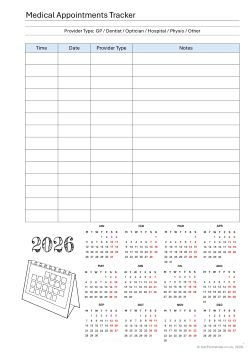 Medical Appointments Tracker Preview