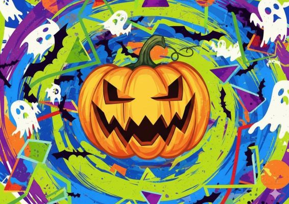 Modern Halloween colourful poster