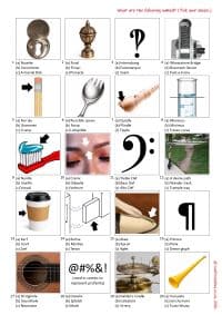 Printable Picture Quiz Sheet Preview