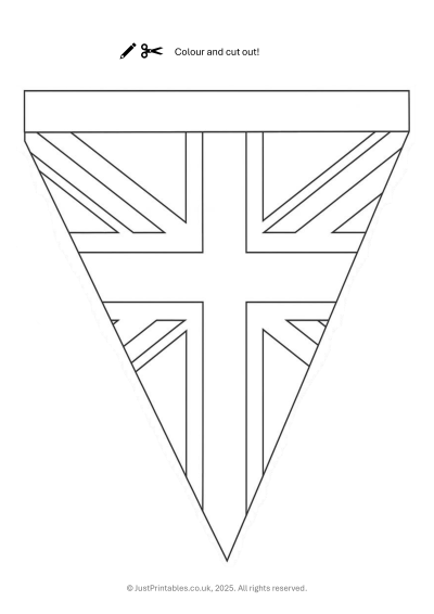 Printable Union Jack to colour