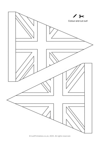 Printable Union Jacks to colour