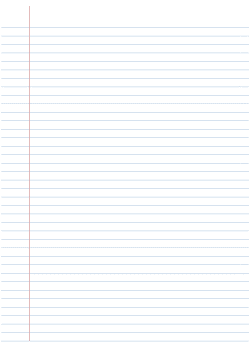 Medium ruled lined paper with margin preview