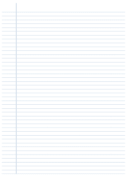 Extra narrow ruled lined paper with margin preview