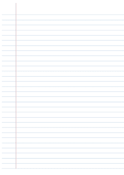 Wide ruled lined paper with margin preview