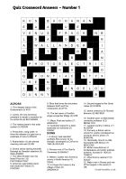 Quiz Crossword Answers Preview