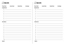 A5 Recipe Sheet Preview