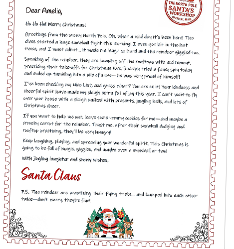 Preview of Personalised Letter From Santa