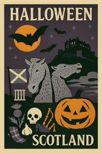 Scotland halloween print