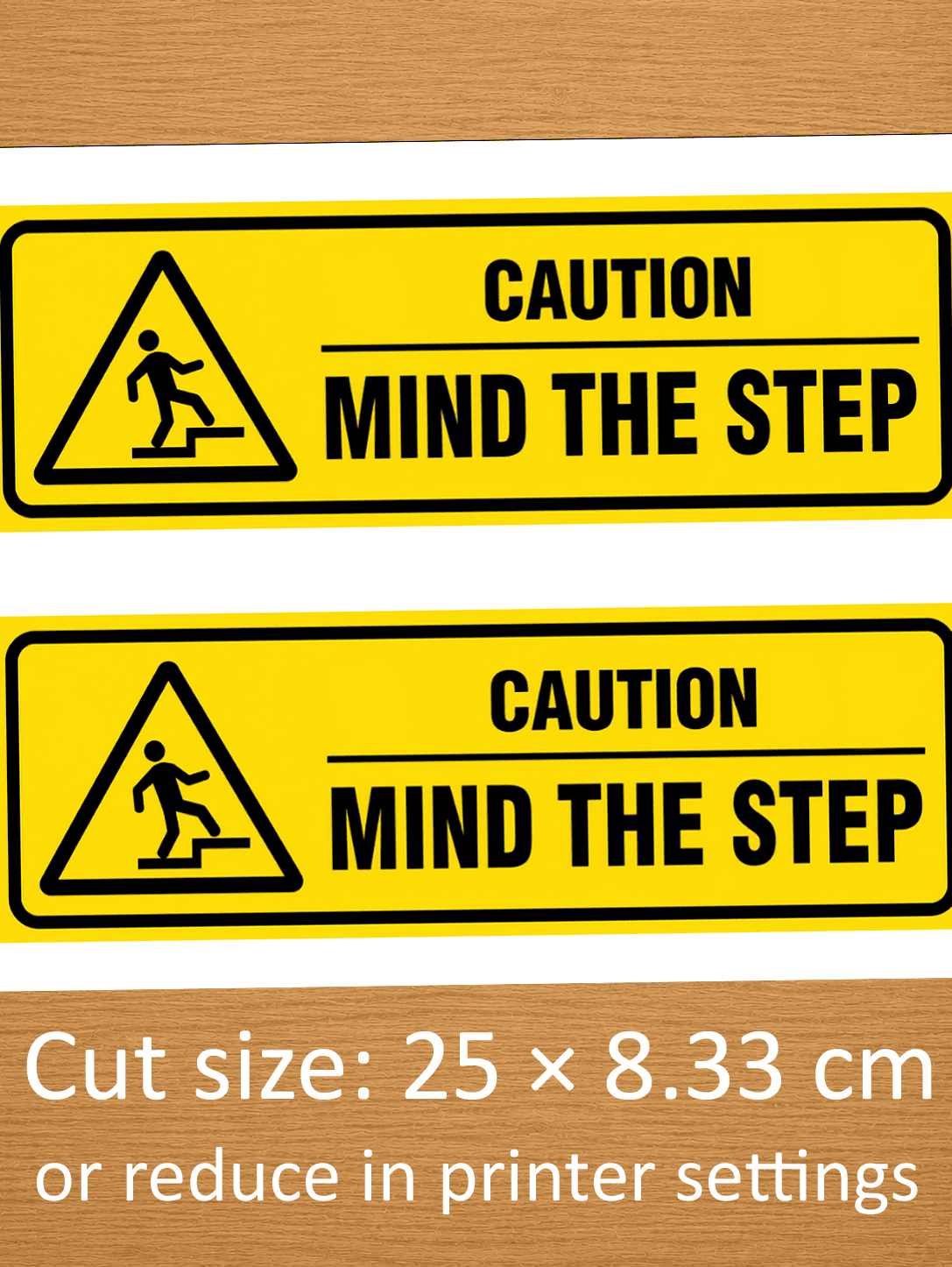 Mind the step sign