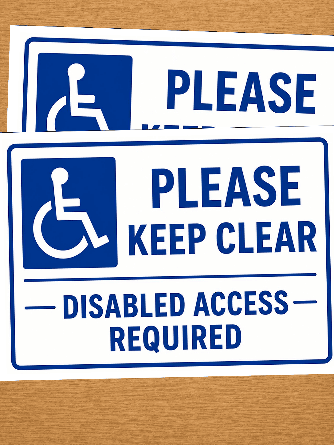 Signs disabled access