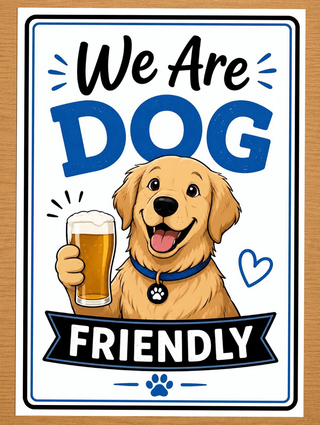 Dogs welcome sign