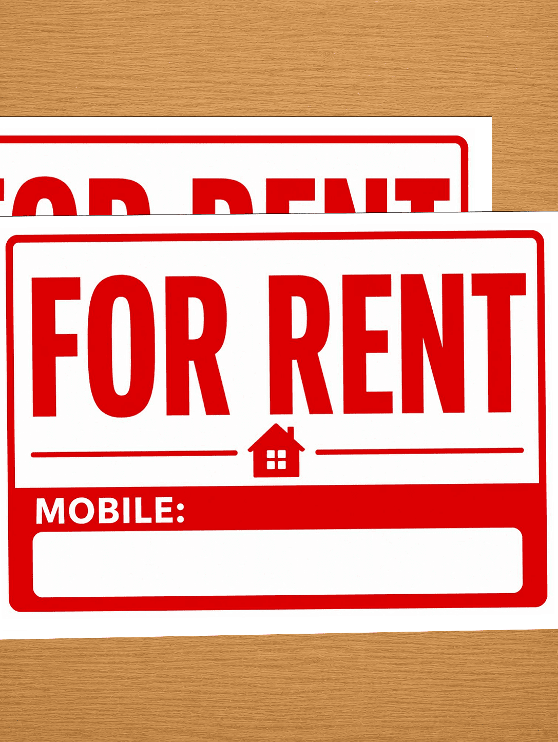 House for rent sign