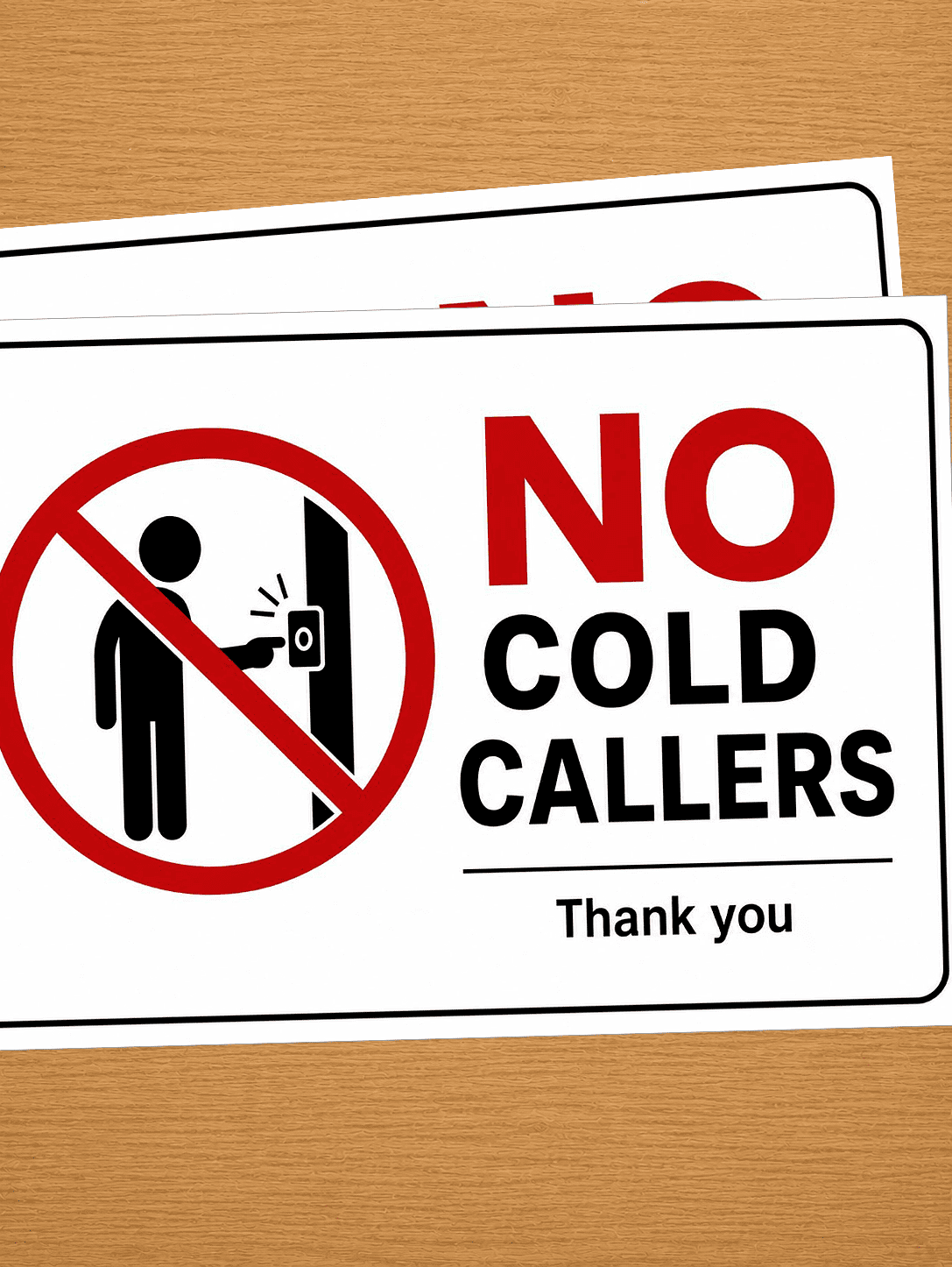 No cold callers sign