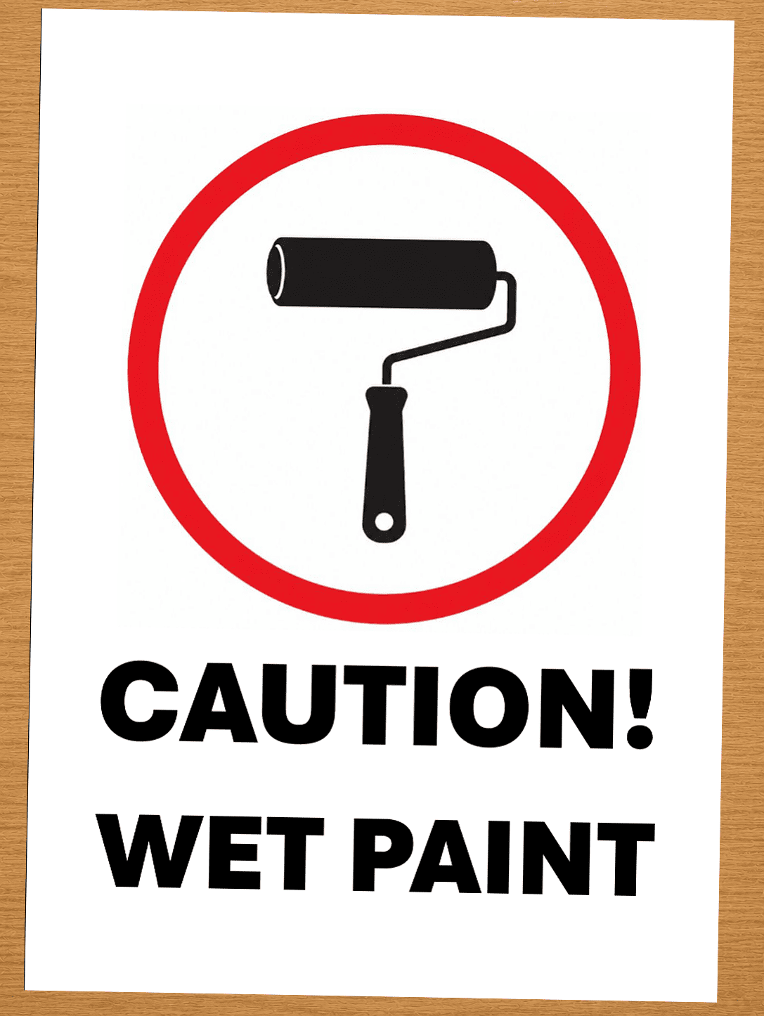 Beware of wet paint sign