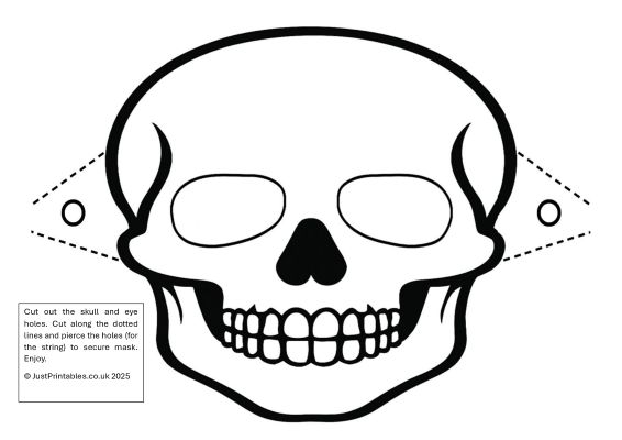Printable skull mask