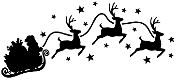 Santa and his sleigh