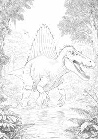 Spinosaurus detailed drawing