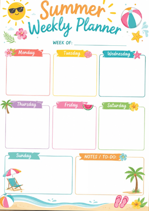 Summer planners