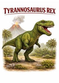 Tyrannosaurus rex poster white background
