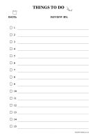 Things to-do list preview