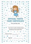 Tooth Fairy Certificate for Boys - Design 1