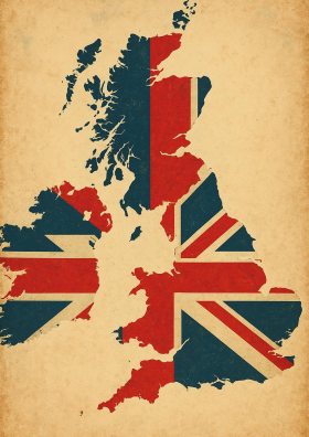 UK retro map