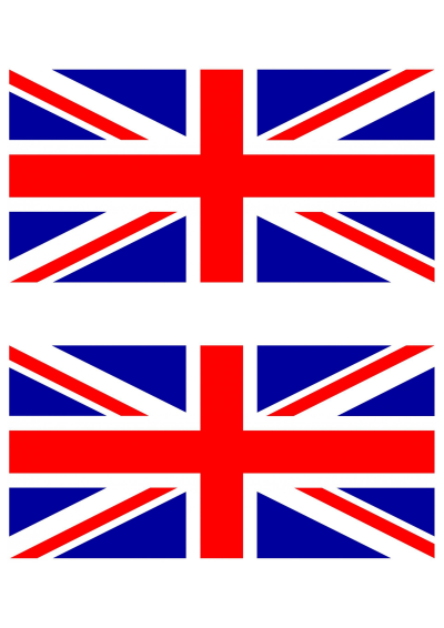 Three printable Union Jack flags