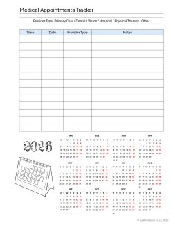 Medical Appointments Tracker Preview