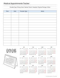 Medical Appointments Tracker Preview
