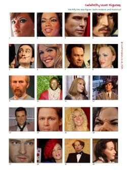 Printable Wax Figures Quiz Preview