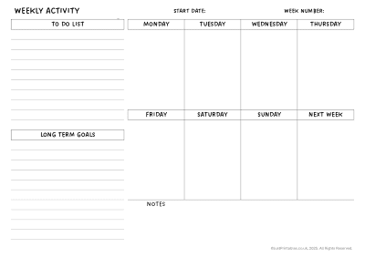 weekly planner layout 3 preview
