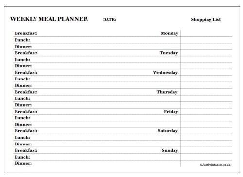 Weekly Meal Planner preview