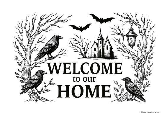 Welcome to our home poster