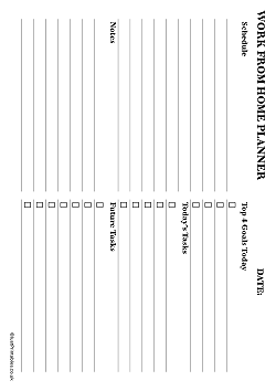 Working From Home Day Planner Preview