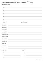working from home weekly planner preview