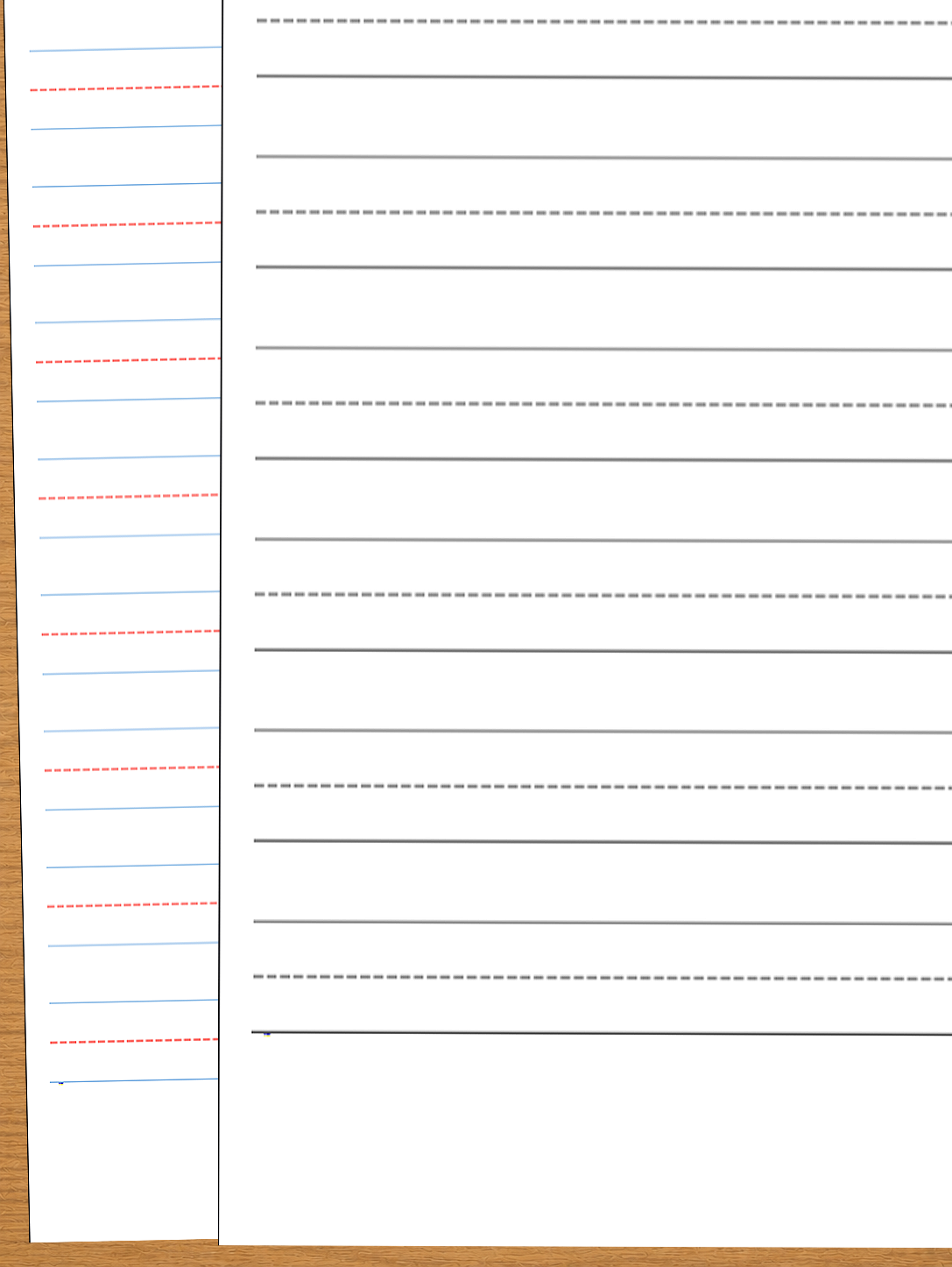lined writing practice paper
