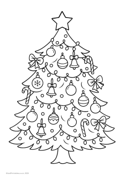 Christmas tree colouring preview