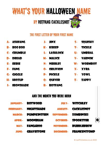 Halloween name
